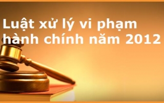 Luật xử lý vi phạm hành chính năm 2012